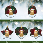 Redpath Tartan Christmas Ceramic Ornament - Highland Cows Style